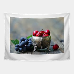 Cherries and grapes Tapestry