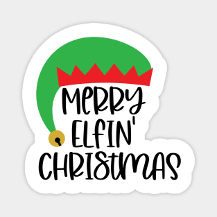 Merry Elfin Christmas Magnet