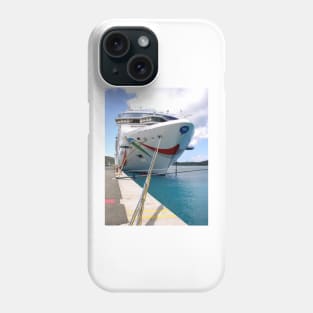 Norwegian Dawn  tied up in St. Thomas, USVI Phone Case