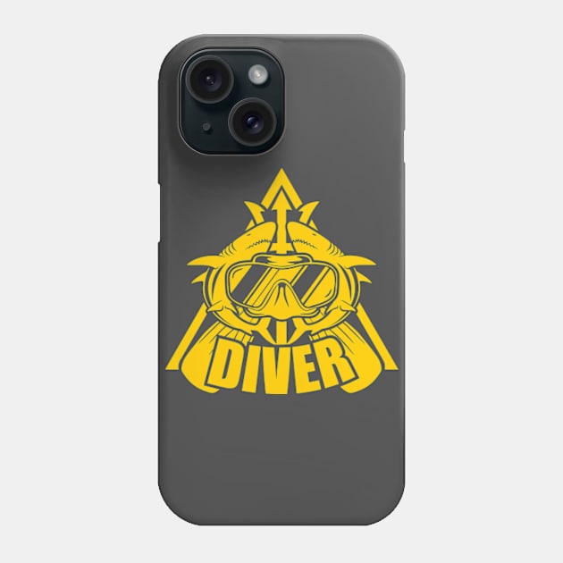 Navy Diver Phone Case by TCP