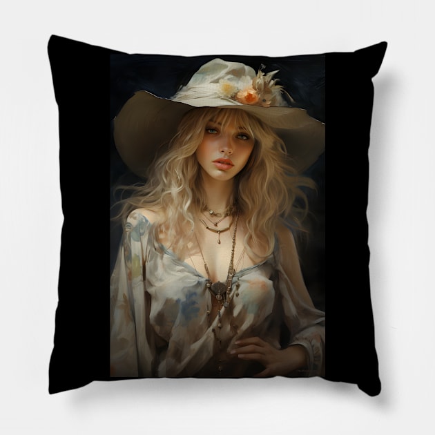 Coastal Cowgirl 04 Pillow by Mistywisp