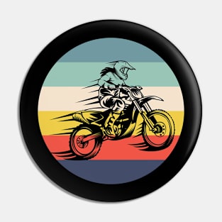 Retro Motocross Pin