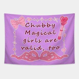 Chubby Magical Girls - Pink Tapestry