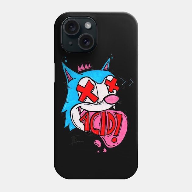 Acid Kitty Phone Case by Travnash