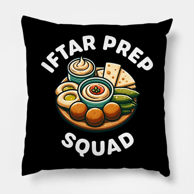 Iftar Prep Squad Ramadan Feast Kitchen Team Pillow by razlanisme