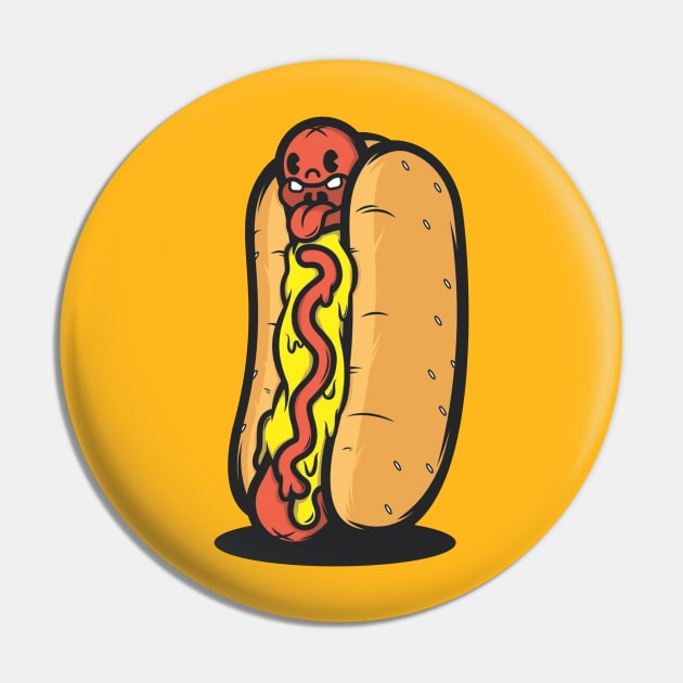 hotdog Pin by a cat cooking