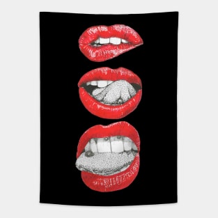 Feminine lips Tapestry