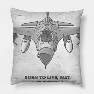 Fighter Jet Born P25 Pillow