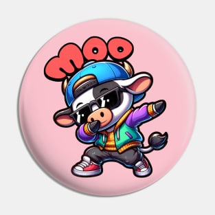 Cow Funny Cow Dabbing Chibi Pin