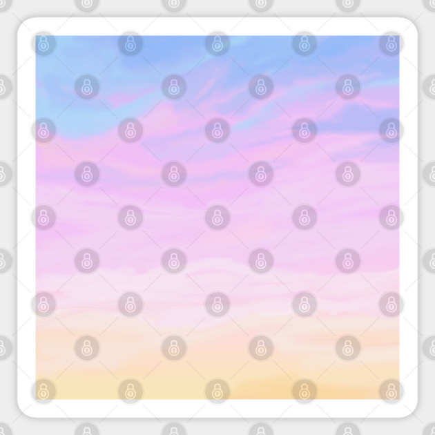 Pastel Sunset Sky Aesthetic Lofi Sunset Sticker Teepublic