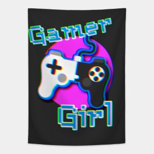 Gamer Girl Glitch Tapestry