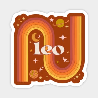 Leo Warm Rainbow - 70s Leo Zodiac Magnet