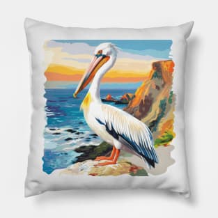 Pelican Art Pillow