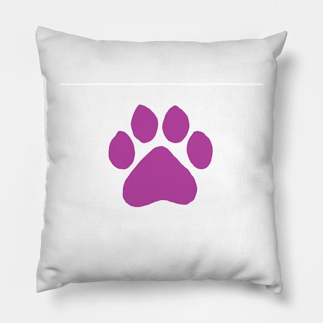 Pink paw Pillow by Noamdelf06