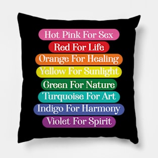 Pride Flag Color Meaning Pillow