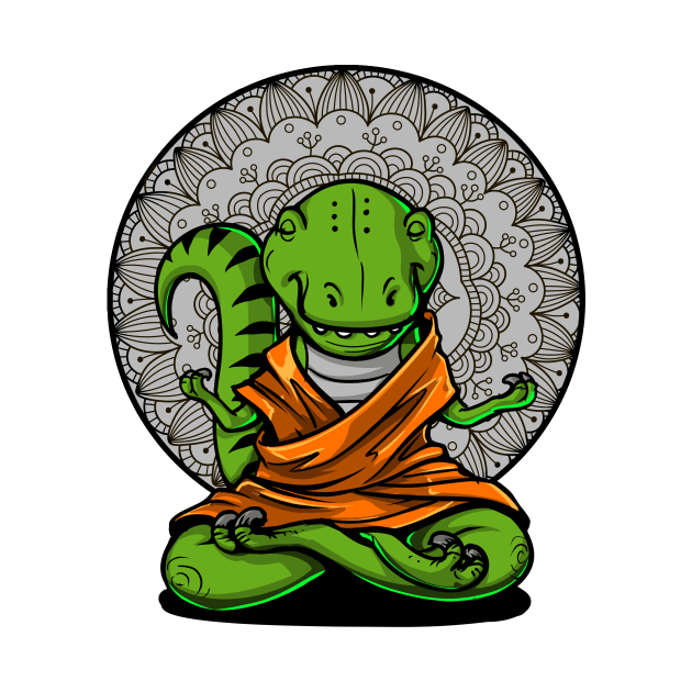 T-Rex Dinosaur Buddha by underheaven