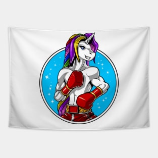 Unicorn Boxing Tapestry