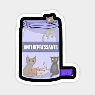 Funny Cat Lover Anti Depressants, Love Kittens Magnet