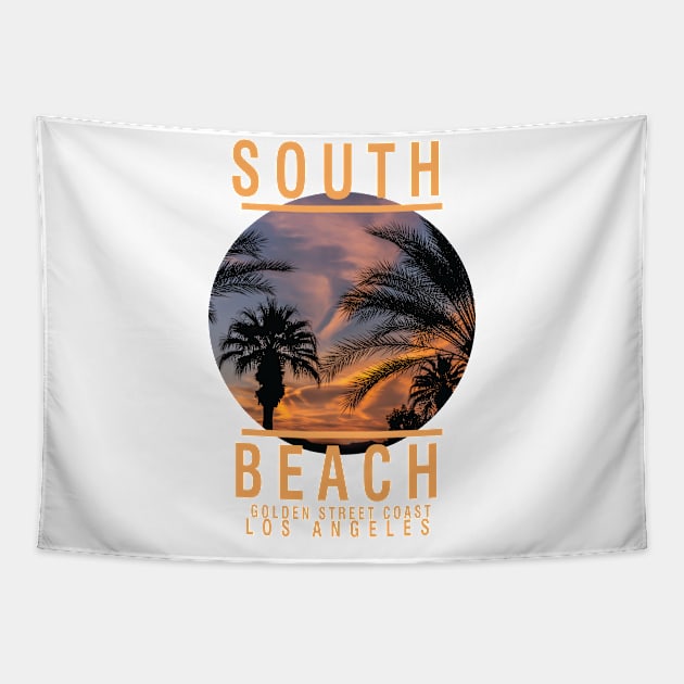 South beach t-shirt Tapestry by Raintreestrees7373