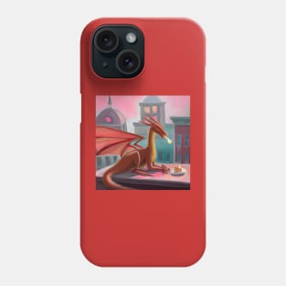 Red Dragon Eating Cake Phone Case