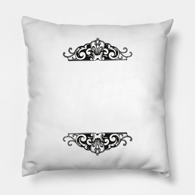 Ornamental frames with placeholder in the middle Pillow by Creative Art Store