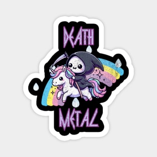 Death Metal Kawaii Grim Reaper Pastel Goth Heavy Grunge Magnet