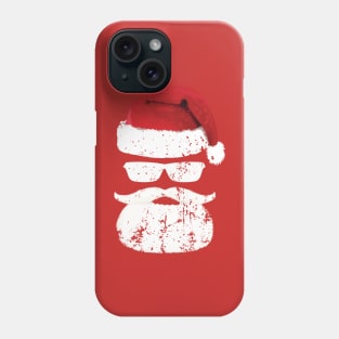 Funny Santa Claus Face Sunglasses with Hat Beard Christmas Phone Case