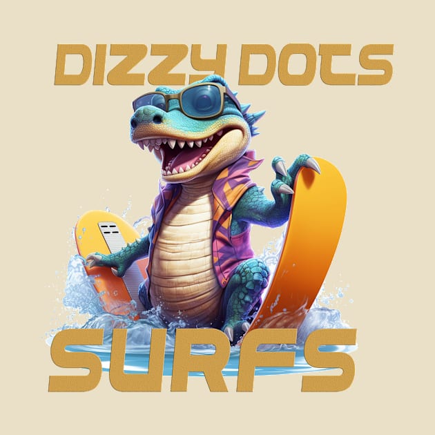 WaveRider Aquatic Adventure T-Shirt "Dizzy Dots" by cusptees