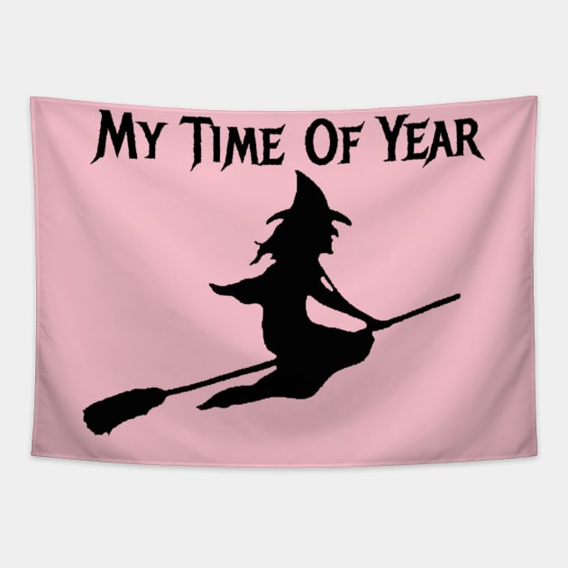 Witch on Broomstick, Halloween Witch, Wicked Witch Tapestry by Style Conscious