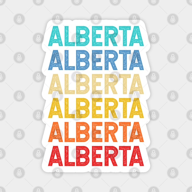 Alberta Name Vintage Retro Custom Gift Named Alberta Magnet by CoolDesignsDz