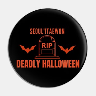 Tragedy Halloween Pin