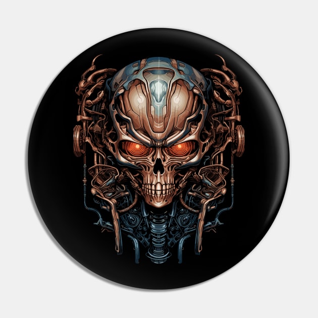 Alien BioMechanical Skull Pin by Atomic Blizzard