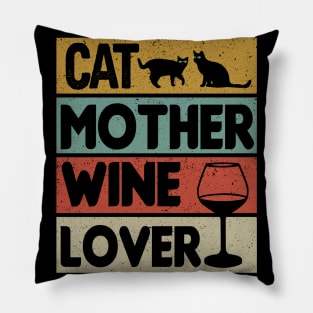 CAT MOTHER WINE LOVER Pillow
