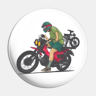 motorcycle rider Pin