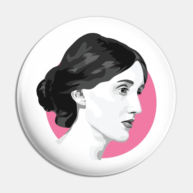 Virginia Woolf Pin by FemCards