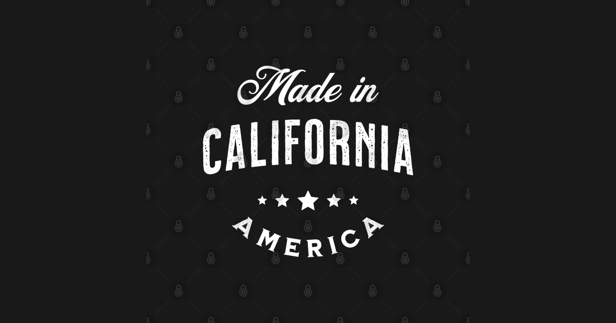 Made In California, USA Vintage Logo Text Design Made In California