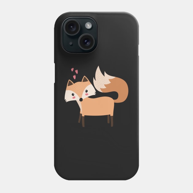 Love from Little Fox Phone Case by NattyDesigns