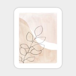 Neutral botanical art Magnet