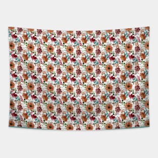 Watercolor Flower Pattern Tapestry