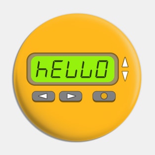 Minimalist 90s pager - Hello Pin