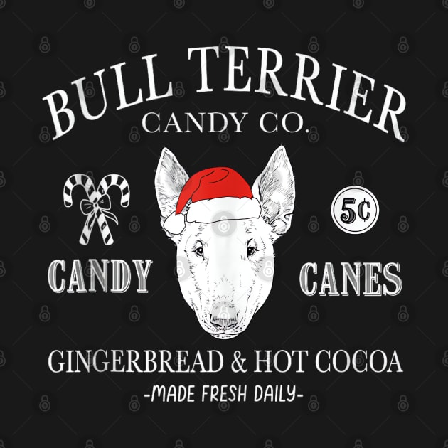 Funny Santa Bull Terrier - Vintage Holiday by Origami Fashion