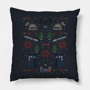 Ugly Doctor Who Christmas Sweater Pillow