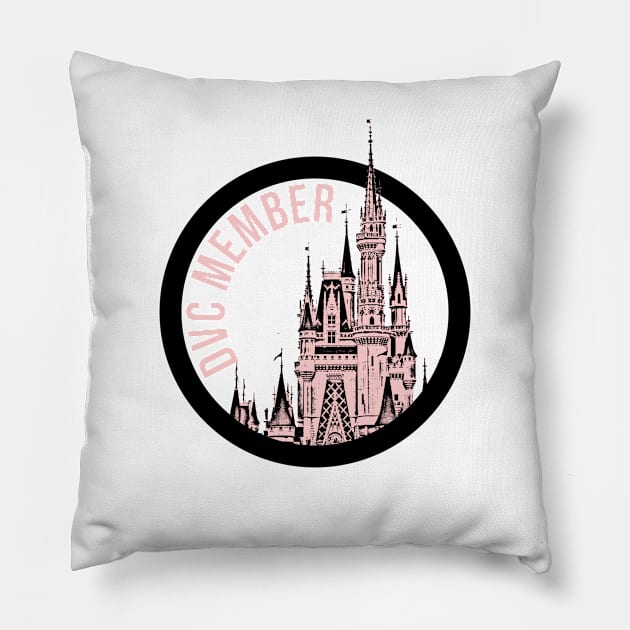 DVC Member Magic Castle Millennial Pink Pillow by FandomTrading