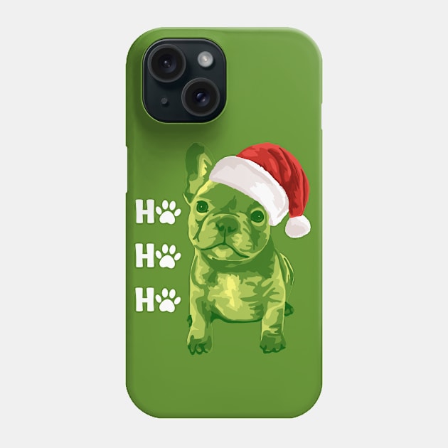 Christmas French Bulldog Puppy Phone Case by Slightly Unhinged