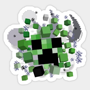 Minecraft Creeper Sticker for Sale by qloc