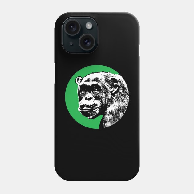 Chimpanzee Stencil Phone Case by RevolutionInPaint