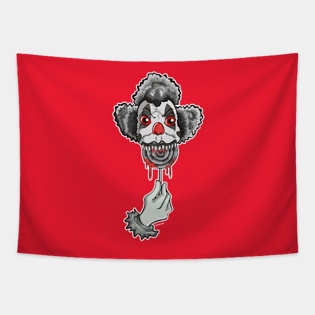 Creepy Clown Tapestry by FurJay