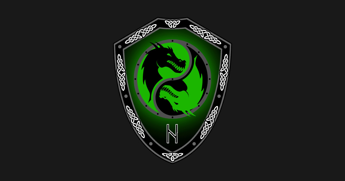 Viking Shield 12 Dragons With Hagalaz Hail Wrath Of Nature