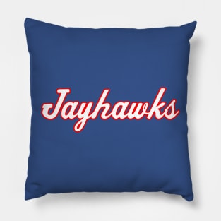 Jayhawks Retro Script Pillow