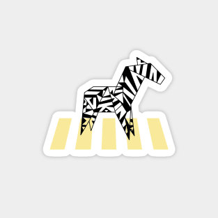 Abstract Minimalist Zebra Crossing Magnet